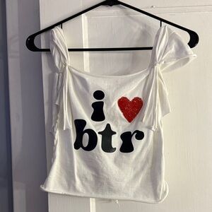 Chic White Lace-Up DIY Big time rush top